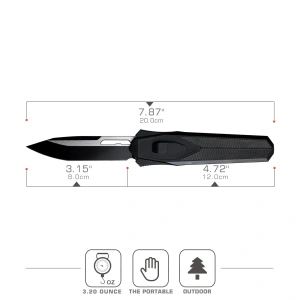 Нож Remette Swordfish Tanto, 14C28N, Titanium Black/Carbon Inlay Handle, ZL103C8
