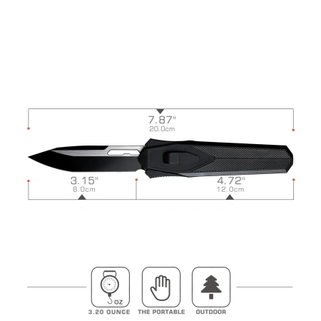 Нож Remette Swordfish Tanto, 14C28N, Titanium Black/Carbon Inlay Handle, ZL103C8