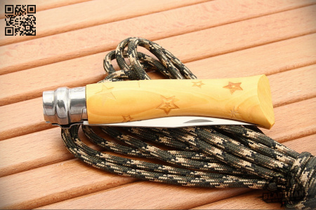 Нож Opinel №7 Nature, Нержавеющая сталь, Самшит, Гравировка звезды - купить в интернет-магазине Blademan