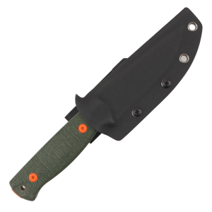 Нож HOT Knife Hoot, Cerakote Orange, D2, Micarta Green Handle, KydНож HOT Knife Hoot, Cerakote Orange, D2, Micarta Green Handle, Kydex, (Orange Pins)ex, (Orange Pins)