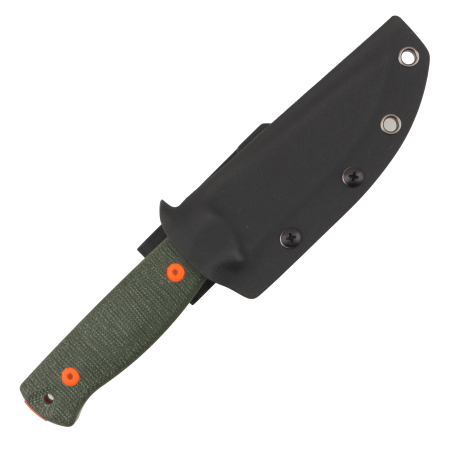 Нож HOT Knife Hoot, Cerakote Orange, D2, Micarta Green Handle, KydНож HOT Knife Hoot, Cerakote Orange, D2, Micarta Green Handle, Kydex, (Orange Pins)ex, (Orange Pins)