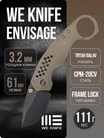 Нож WE Knife Envisage, CPM 20CV, Titanium Bronze