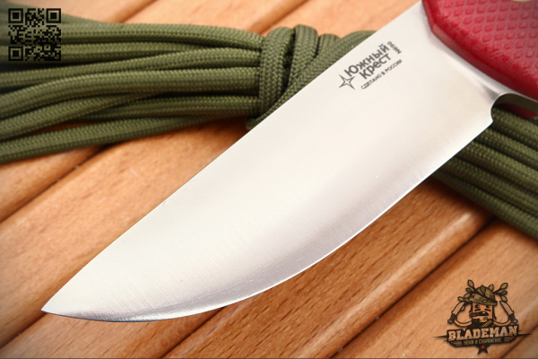 Южный Крест Fang, N690, Конвекс, Микарта красная, Насечка - купить в интернет-магазине Blademan