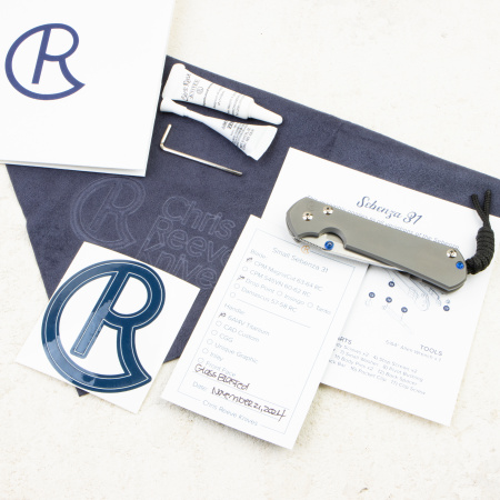 Нож Chris Reeve Small Sebenza 31, Glass Blasted CPM MagnaCut, Titanium Handle, S31-1644 Нож Chris Reeve Small Sebenza 31, Glass Blasted CPM MagnaCut, Titanium Handle, S31-1644