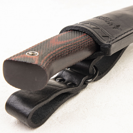 Нож Южный Крест Компаньон Эксперт, ELMAX, Микарта красно-черная, Насечка - купить в интернет-магазине Blademan