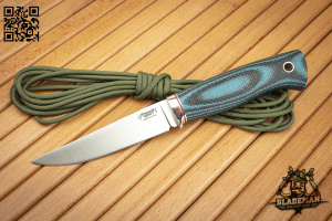 Нож Южный Крест Удобный Эксперт, N690, Микарта Черно-синяя, Насечка Нож Южный Крест Удобный Эксперт, N690, Микарта Черно-синяя, Насечка - купить в интернет-магазине Blademan