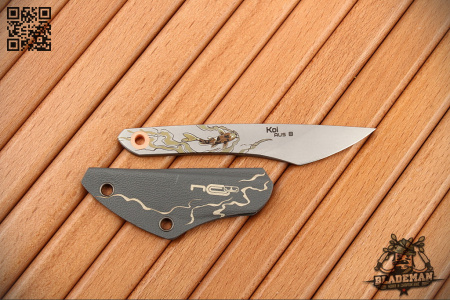 N.C. Custom Koi Bead Blasted, AUS 8, Gray Kydex - купить в интернет-магазине Blademan