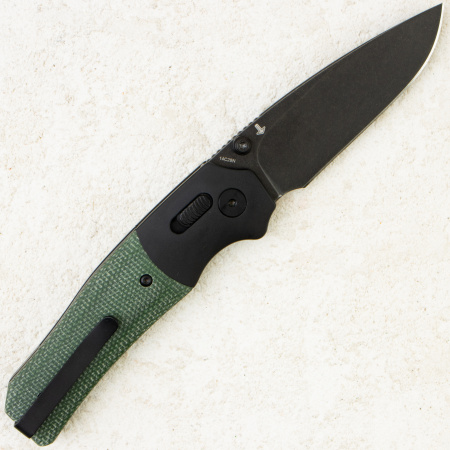Нож QSP Vault, Black Stonewashed 14C28N, Aluminium Bolster/Micarta Green, QS157-B2 Нож QSP Vault, Black Stonewashed 14C28N, Aluminium Bolster/Micarta Green, QS157-B2