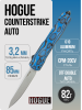 Нож Hogue Counterstrike Auto, CPM 20CV, Aluminum/G-Mascus Black/Blue, 34873