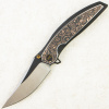 Нож WE Knife Quinseris, Satin M390, Titanium Black with Copper Foil Carbon Inlay Handle, WE23093-1