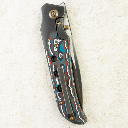 Нож WE Knife WE-Guthrie, Polished Gray, CPM 20CV, Titanium/FatCarbon Fiber Inlay Handle, WE23072B-3 Нож WE Knife WE-Guthrie, Polished Gray, CPM 20CV, Titanium/FatCarbon Fiber Inlay Handle, WE23072B-3