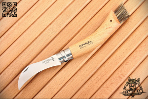 Нож грибника Opinel №8, Нержавеющая сталь, Бук, Блистер - складной туристические ножи из стали