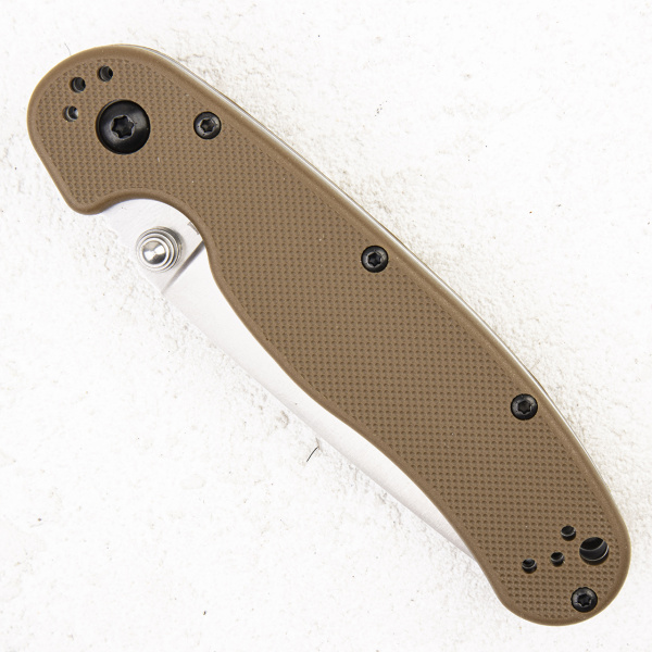 Нож Ontario RAT-2, D2, Satin, Coyote Brown Nylon, 8828CB