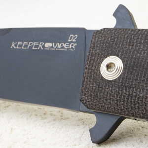 Нож Viper Keeper, Bohler N690, Black Canvas Micarta Handle, V5890CN Нож Viper Keeper, Bohler N690, Black Canvas Micarta Handle, V5890CN
