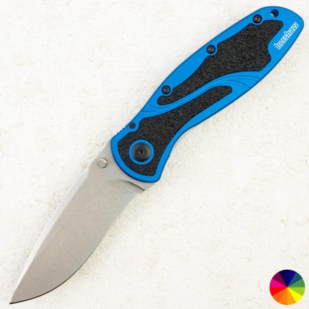 Нож Kershaw Blur, Stonewashed CPM MagnaCut, Blue Anodized Aluminum Handle, 1670NBMAG