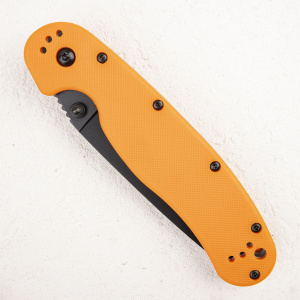 Нож Ontario Rat 1, AUS-8, Black, Orange Nylon, 8846OR - складной туристические ножи из стали Нож Ontario Rat 1, AUS-8, Black, Orange Nylon, 8846OR - складной туристические ножи из стали