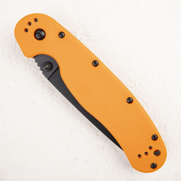 Нож Ontario Rat 1, AUS-8, Black, Orange Nylon, 8846OR
