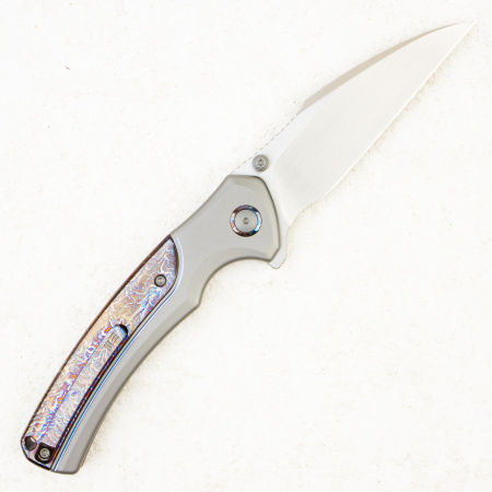Нож WE Knife Ziffius Flipper & Thumb Stud & Button Lock Knife Gray Titanium Handle With Flamed Titanium Integral Spacer. LIMITED EDITION, WE22024D-4 Нож WE Knife Ziffius Flipper & Thumb Stud & Button Lock Knife Gray Titanium Handle With Flamed Titanium Integral Spacer. LIMITED EDITION, WE22024D-4 - купить в интернет-магазине Blademan
