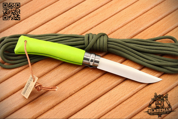 Opinel №7 Trekking, Нержавеющая сталь, Светло-зеленый - складной туристические ножи из стали