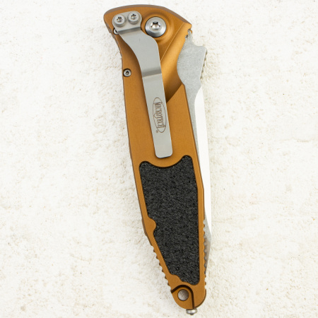 Нож Microtech Socom Elite Auto Tanto, Stonewash, M390, Aluminum Tan, 161A-10 Нож Microtech Socom Elite Auto Tanto, Stonewash, M390, Aluminum Tan, 161A-10