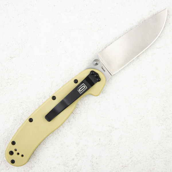 Нож Ontario Rat 1, D2, Satin, Nylon Tan, 8867TN