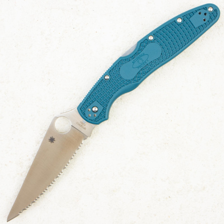 Нож Spyderco Police 4, Serrated, K390, FRN Blue, C07FS4K390