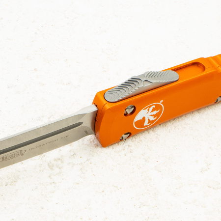 Нож Microtech Ultratech, Stonewash, M390, Aluminium Orange, 123-10 OR