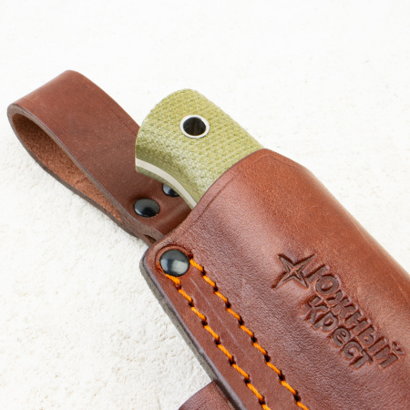 Нож Южный Крест Росомаха, Convex, Elmax, Micarta Хаки, Насечка, 215.0847.Elmax.K