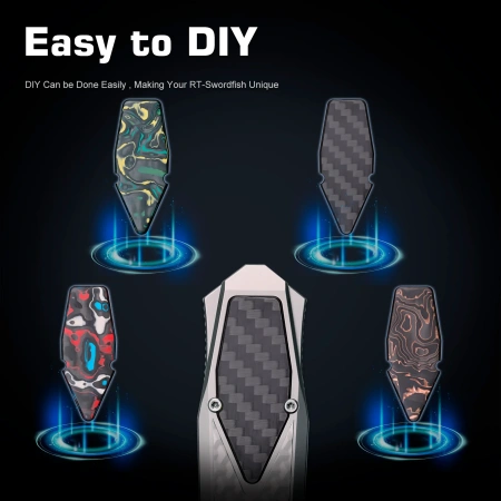 Нож Remette Swordfish Clip-Point, M390, Titanium Black Handle, ZL101B1