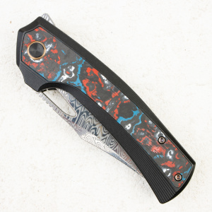 Нож WE Knife Nefaris, Damasteel, Nebula Carbon / Titanium Handle - складной туристические ножи из стали Нож WE Knife Nefaris, Damasteel, Nebula Carbon / Titanium Handle - складной туристические ножи из стали