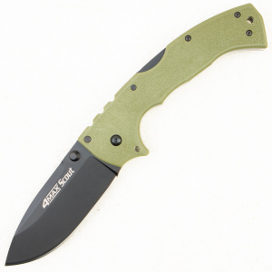 Нож Cold Steel 4-Max Scout 62RQ, AUS 10A, Grive-Ex Olive, CS-62RQ-ODBK - складной туристические ножи из стали Нож Cold Steel 4-Max Scout 62RQ, AUS 10A, Grive-Ex Olive, CS-62RQ-ODBK - складной туристические ножи из стали