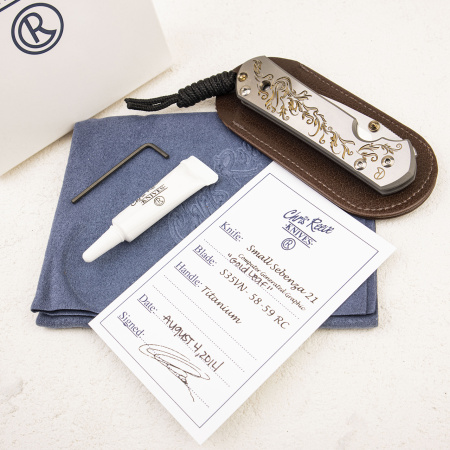 Нож Chris Reeve Small Sebenza 21 CGG Gold Leaf Нож Chris Reeve Small Sebenza 21 CGG Gold Leaf - купить в интернет-магазине Blademan