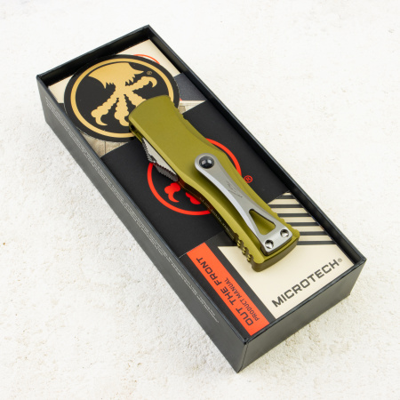 Нож Microtech Hera Hellhound, Stonewash, M390, Aluminum OD Green, 919-10 ODS, (Signature Series) Нож Microtech Hera Hellhound, Stonewash, M390, Aluminum OD Green, 919-10 ODS, (Signature Series)