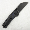 Нож QSP Penguin MINI, 14C28N Black, Shredded Carbon Fiber Blue - купить в интернет-магазине Blademan