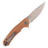Нож Petrified Fish Warrior, Satin, K110, Micarta Brown Handle, PF949XKM-K110