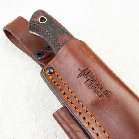 Нож Южный Крест Кедр, Elmax, Convex, Micarta Black/Red Handle, 225