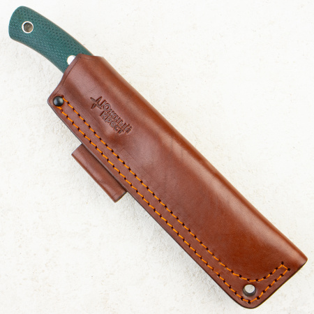 Нож Южный Крест Траппер, Convex, Elmax, Micarta Изумруд, Насечка, 255.2352.Elmax.K