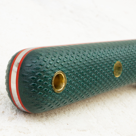 Нож Южный Крест Кефарт, VG10, Конвекс, Микарта Изумруд, Насечка