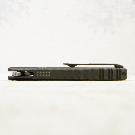 Нож WE Knife Ezinta, Bead Blasted M390, Titanium Tiger Stripe Pattern Flamed Handle, WE22041-4 Нож WE Knife Ezinta, Bead Blasted M390, Titanium Tiger Stripe Pattern Flamed Handle, WE22041-4