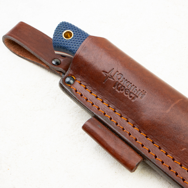 Нож Южный Крест Кедр, CPR, Конвекс, Micarta Blue, Насечка, 225.1656.CPR.K - купить в интернет-магазине Blademan