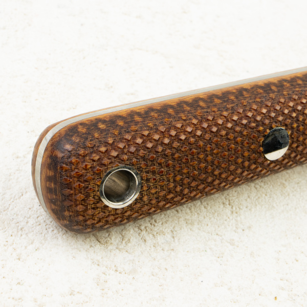Нож Южный Крест Кефарт mini, Elmax, Convex, Micarta Coyote, Насечка