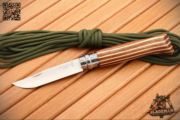 Нож Opinel №8, Нержавеющая сталь, Берёза, Коричневый - складной туристические ножи из стали