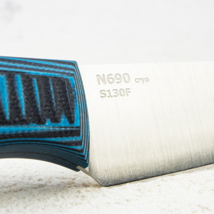 Нож OWL S130F, N690, G-10 Black-Blue, OWL-5031111140