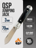 Нож QSP Jumping Jack, Satin, 14C28N, Resin Black/White Handle, QS167-C