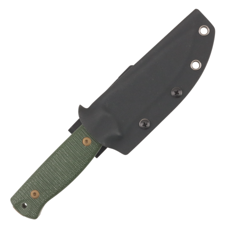 Нож HOT Knife Hoot, Cerakote Bronze, D2, Micarta Green Handle, Kydex