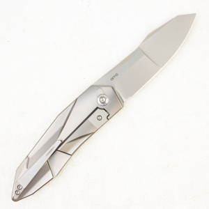 Нож WE Knife Solid, CPM 20CV, Bead Blasted Titanium - складной туристические ножи из стали Нож WE Knife Solid, CPM 20CV, Bead Blasted Titanium - складной туристические ножи из стали