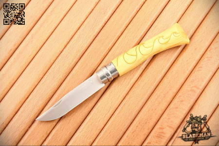 Нож Opinel №7 Nature, Нержавеющая сталь, Самшит, Гравировка волны - купить в интернет-магазине Blademan
