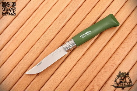 Нож Opinel №8 Trekking, Нержавеющая сталь, Хаки - купить в интернет-магазине Blademan