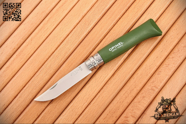 Нож Opinel №8 Trekking, Нержавеющая сталь, Хаки - складной туристические ножи из стали