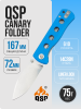 Нож QSP Canary Folder, 14C28N, Blue G10 Handle, QS150-I1